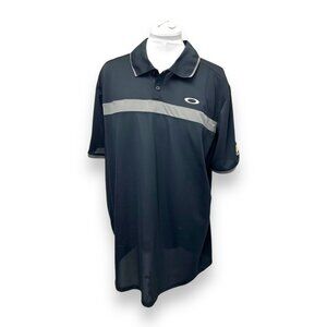 Oakley XXL Mens Regular Fit Polo Shirt Presidents Cup Black & Gray